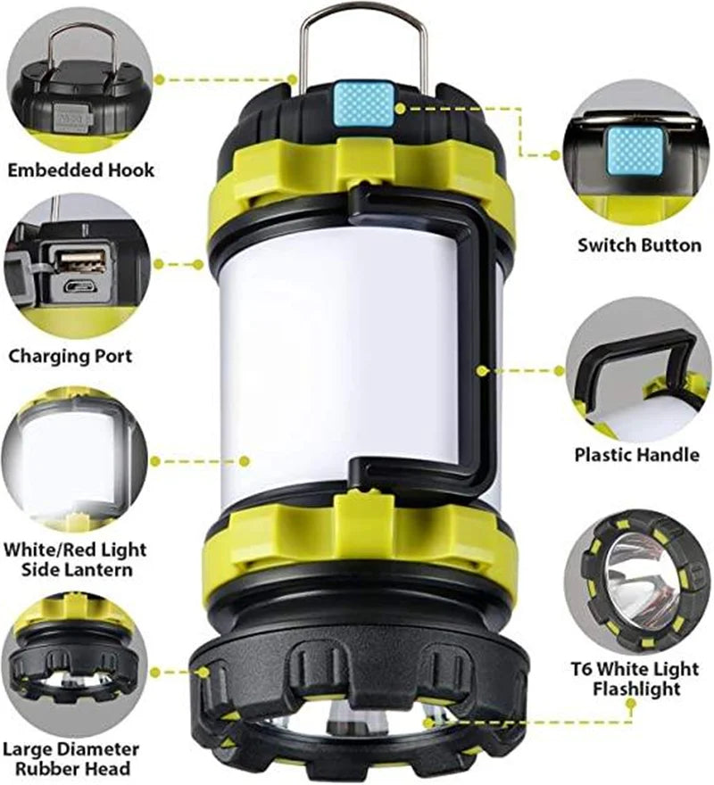 Rechargeable Camping Lantern & Power Bank Flashlight-2