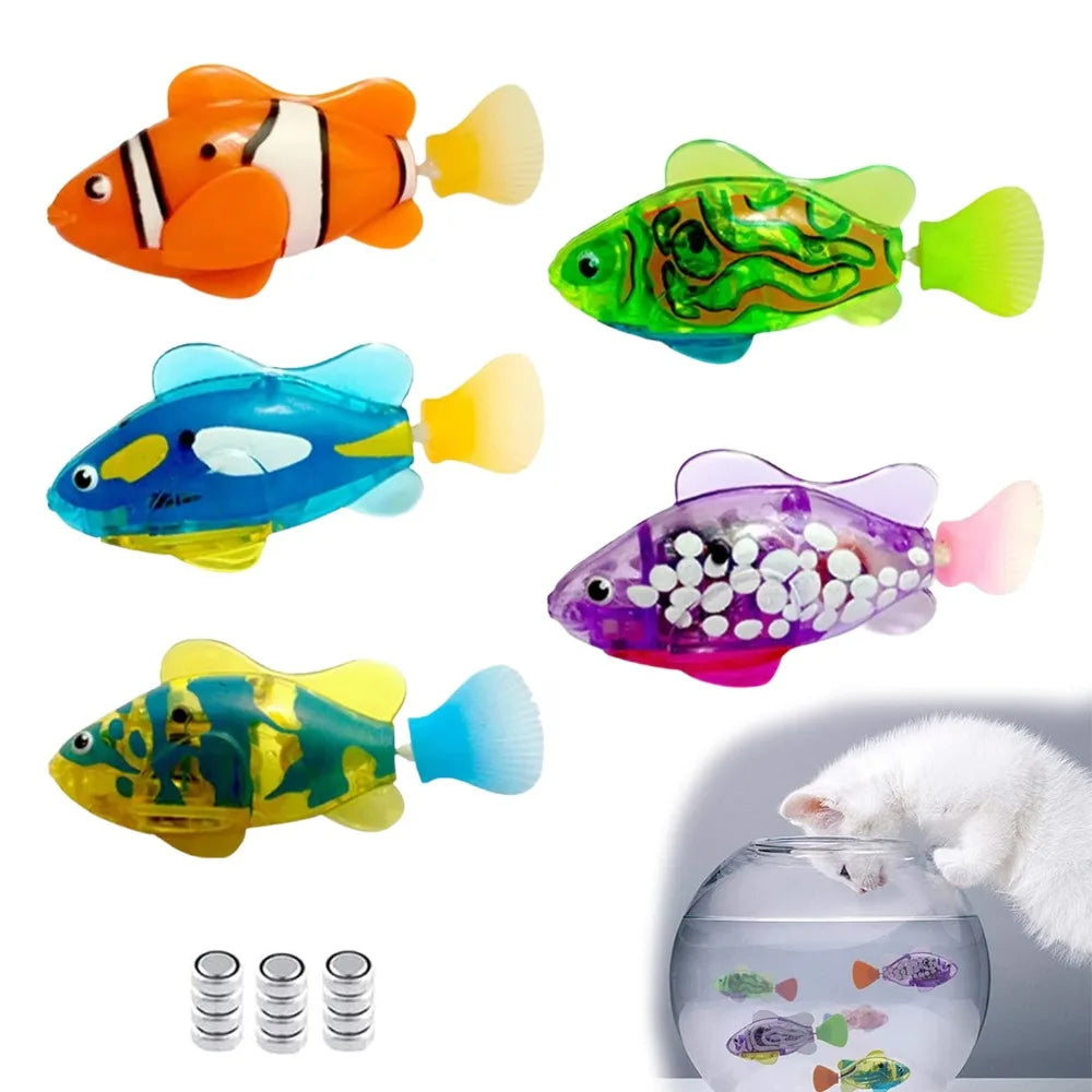 Cat Toy LED Interactive Robot Fish for Kittens-0