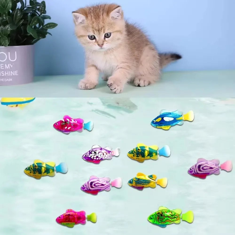 Cat Toy LED Interactive Robot Fish for Kittens-1