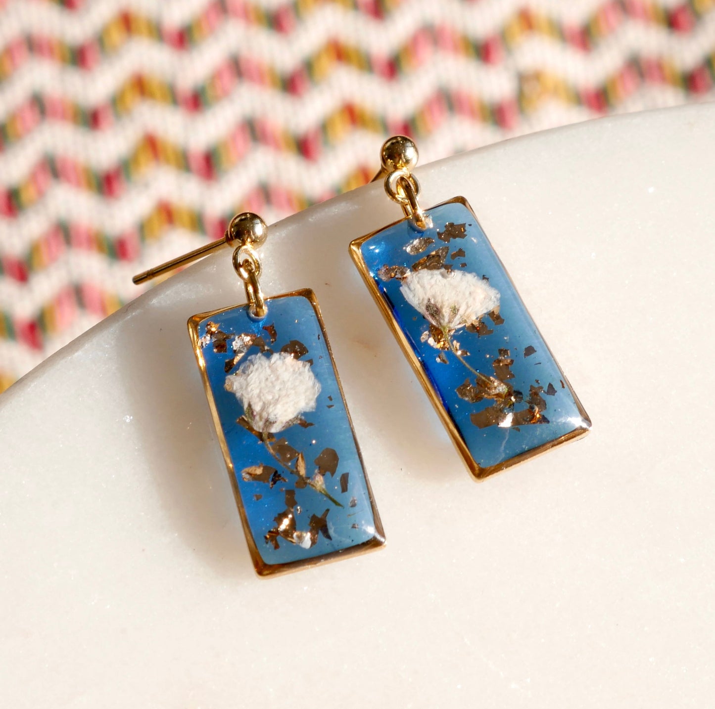 Boucles d'oreilles Céleste - rectangle (moyen)