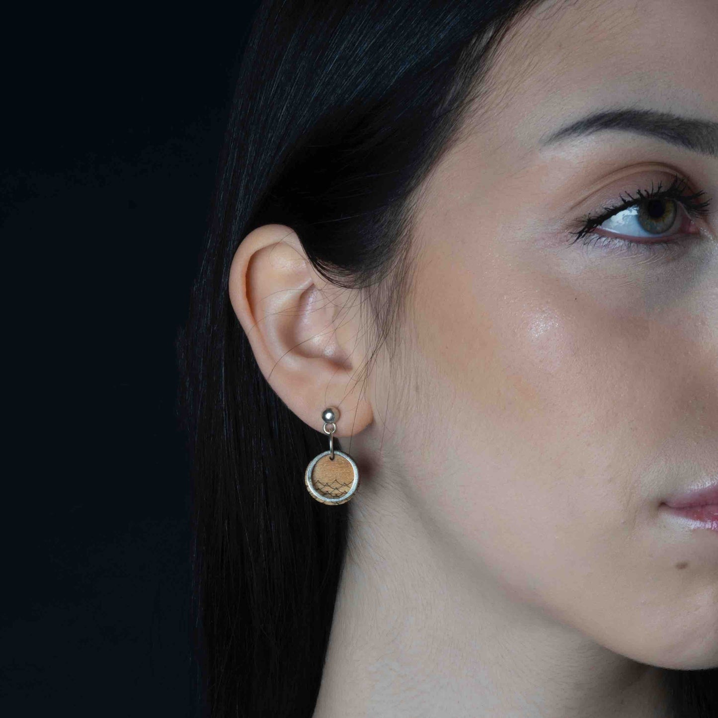 Beach Eco-friendly Recycled Wood Earrings-1