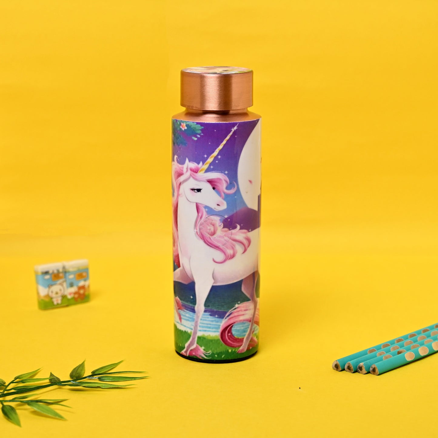 Sama Homes Copper Kids Bottle Unicorn Bottle 400 ML-1