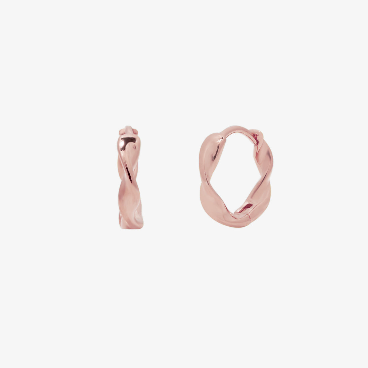 Twisted huggie earrings-6