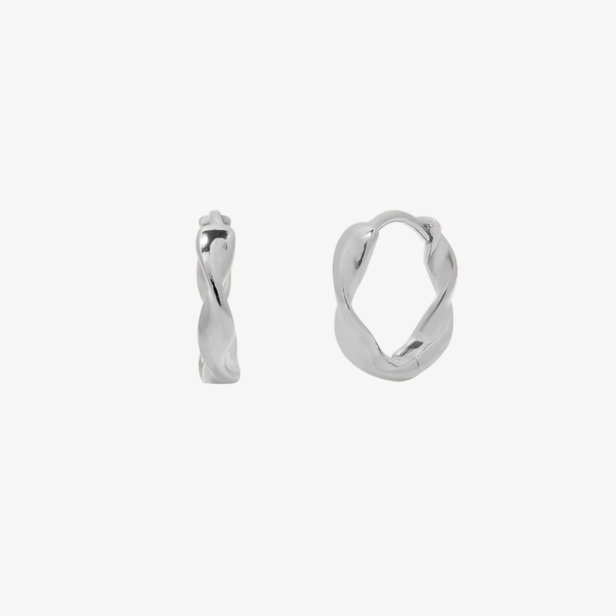 Twisted huggie earrings-5