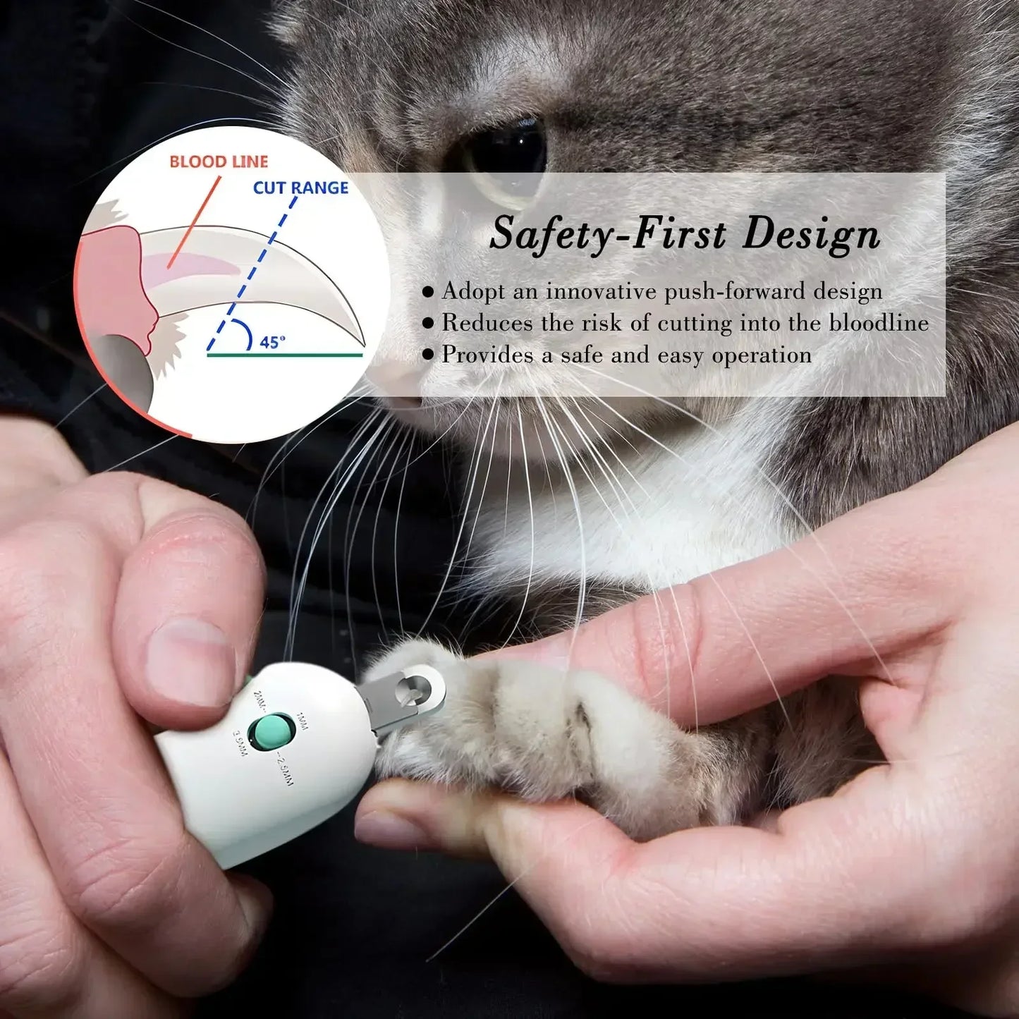 Ergonomic Adjustable Pet Nail Clippers for Dogs & Cats-4
