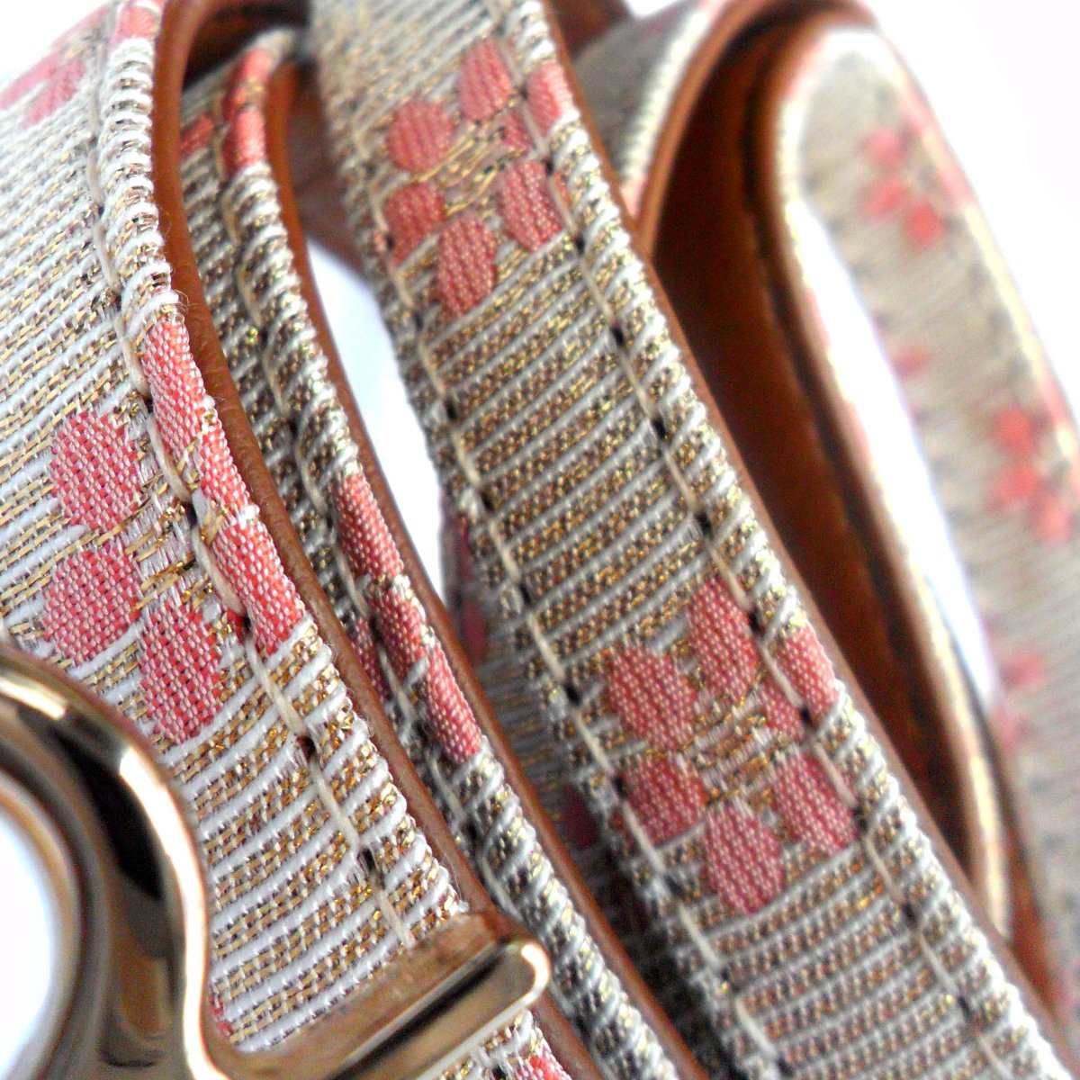 Flower Fabric Dog Leads - Pink-2