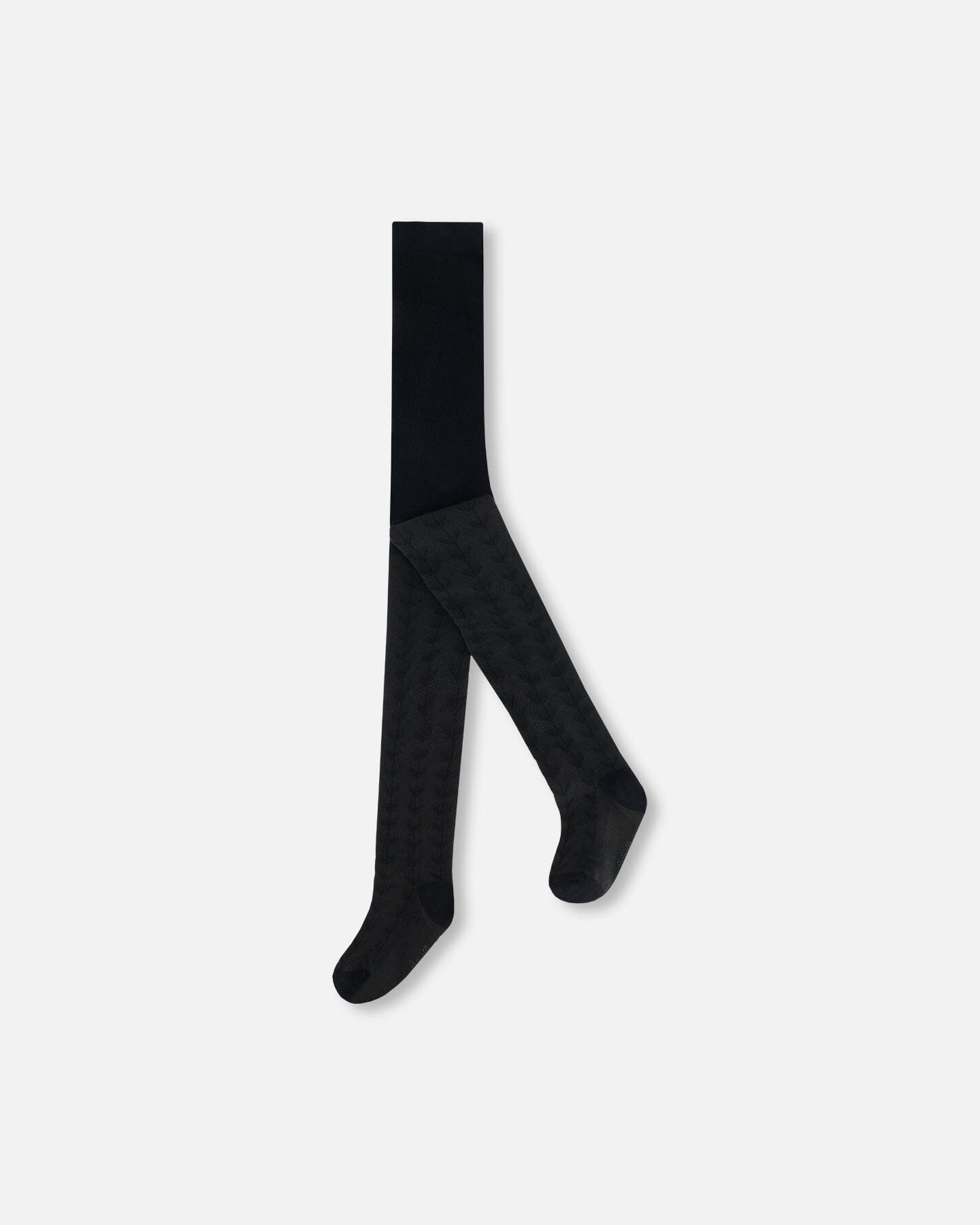 Tonal Jacquard Tights Black-0