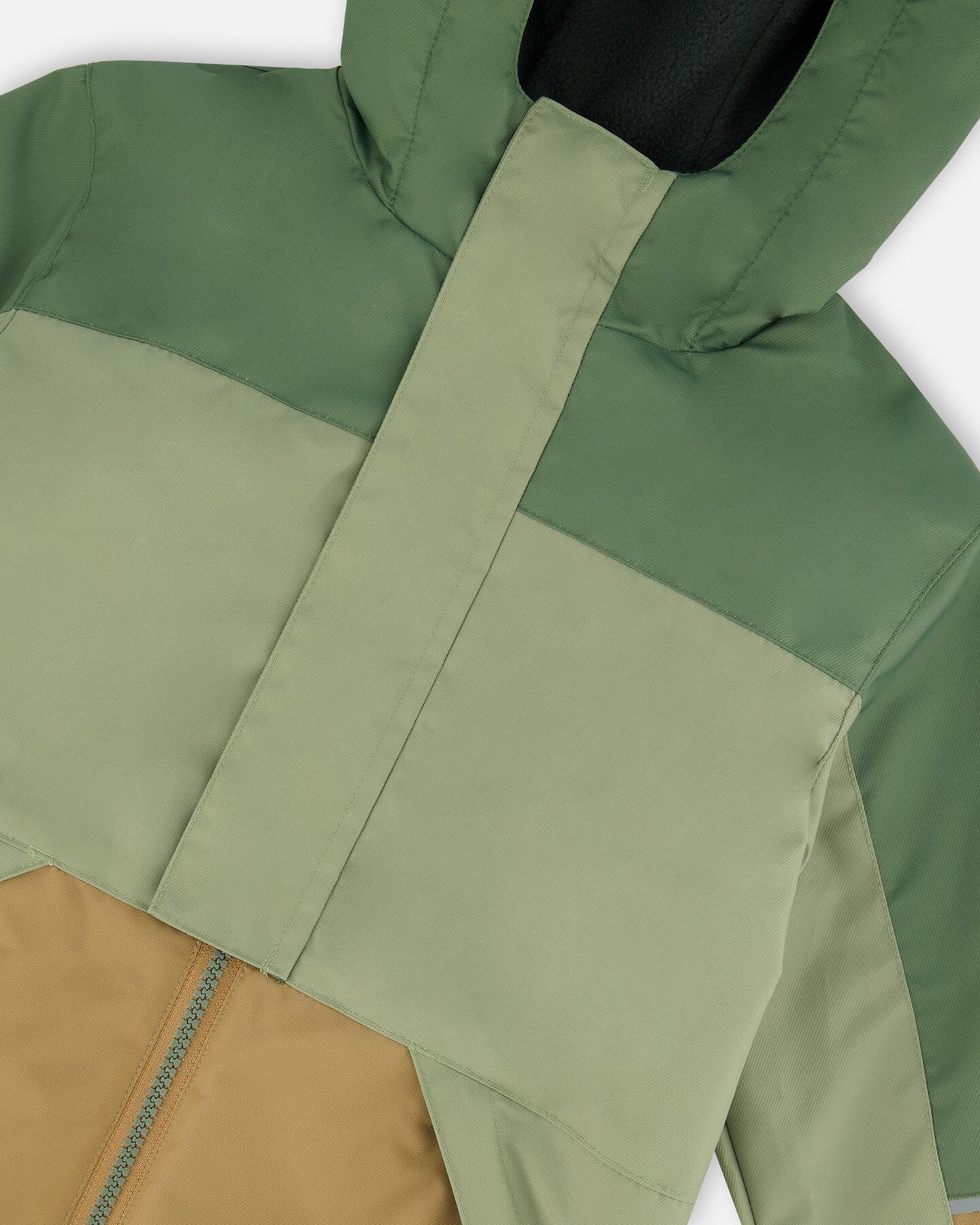 Two-Piece Mid-Season Outerwear Set Pale Green, Sage, Tan, And Gray-3
