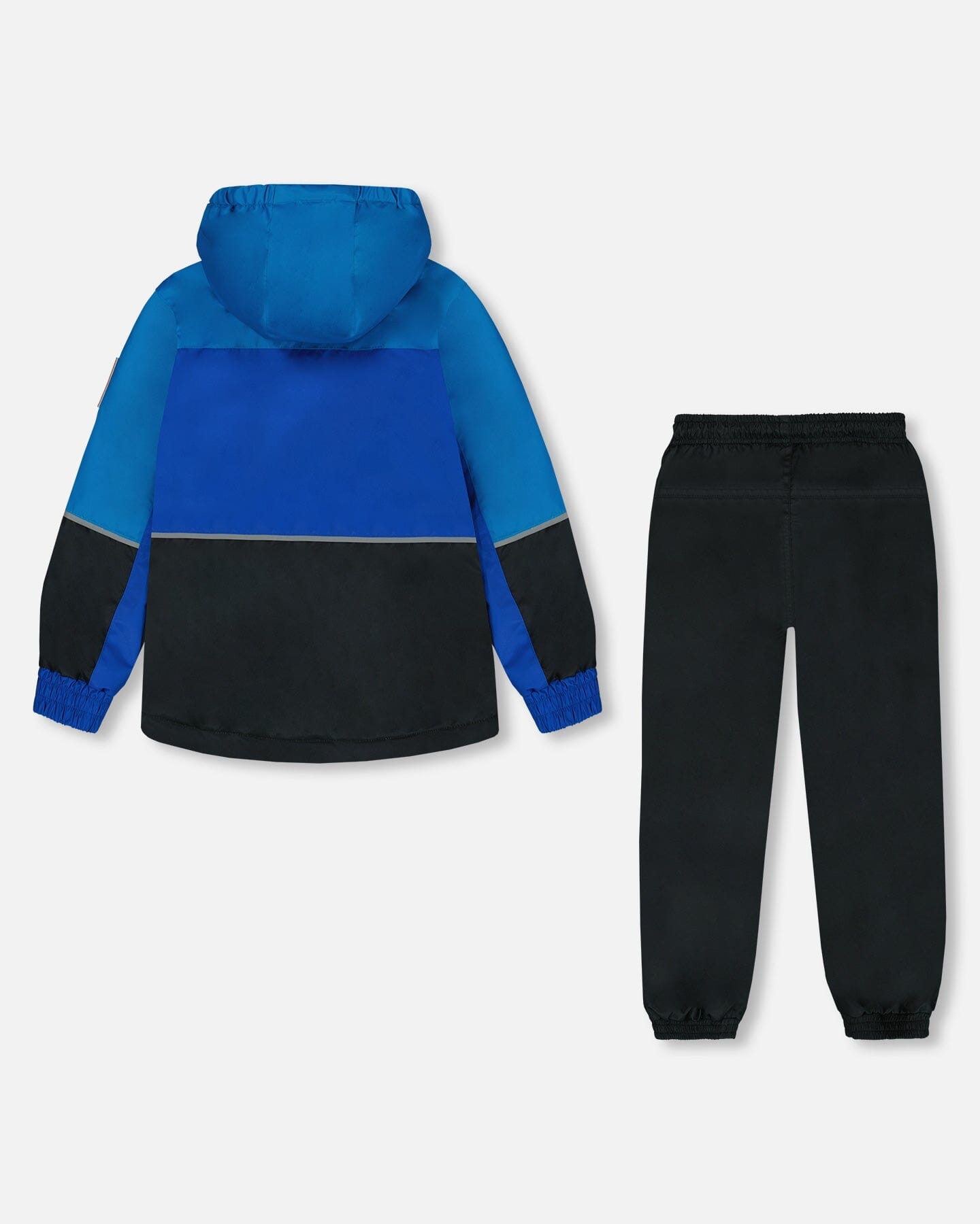 Two-Piece Mid-Season Outerwear Set Royal Blue And Black-2