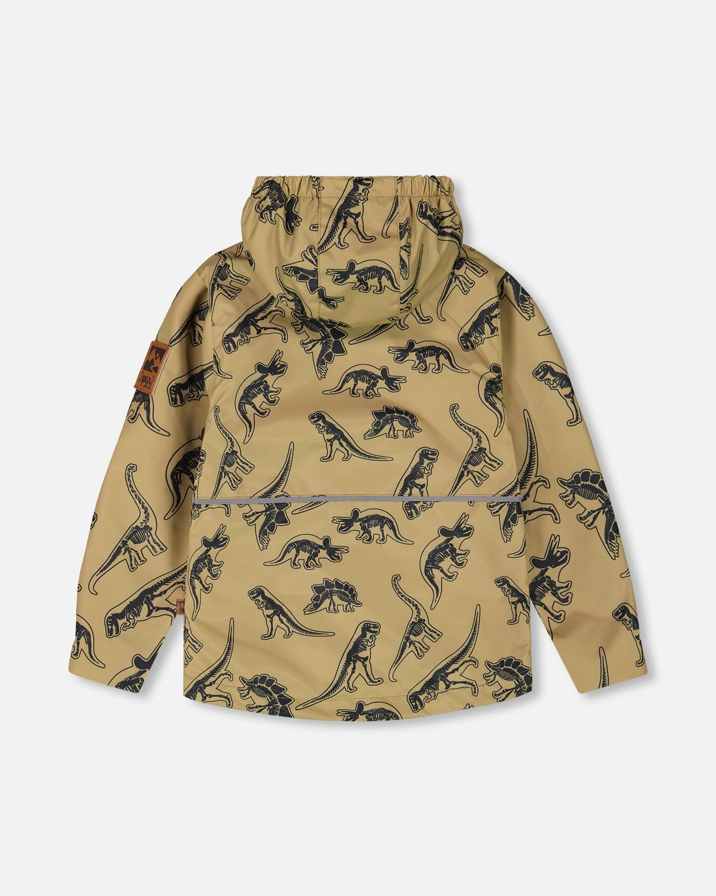 3-In-1 Mid-Season Outerwear Set Black Dinosaur On Beige Background-1