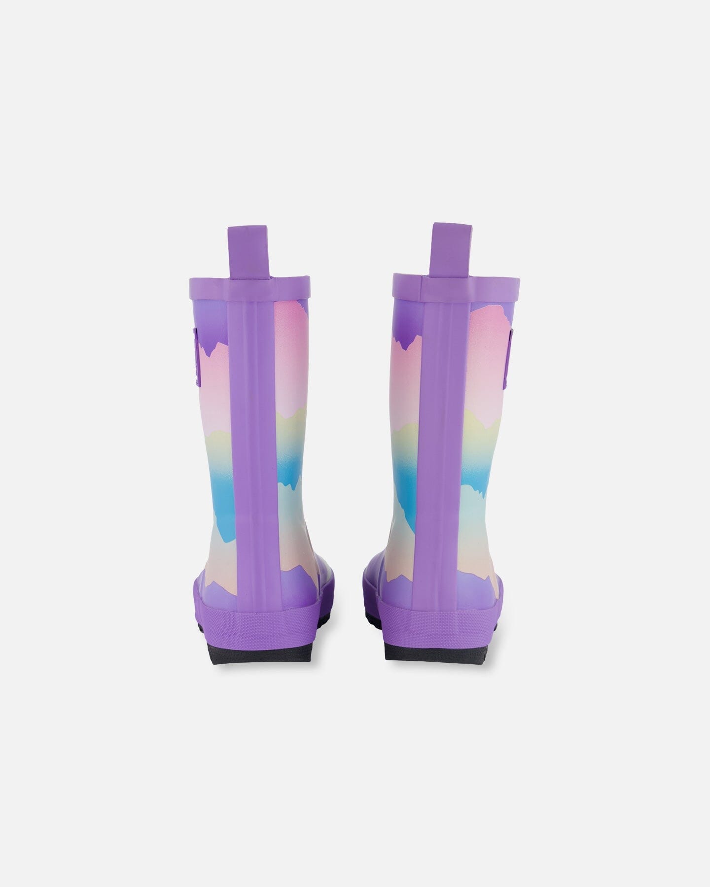 Printed Rain Boots Mauve And Blue, Pink Mountain-4