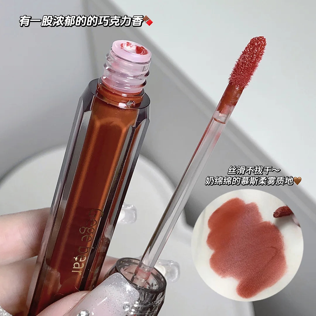 Gege Bear Feather Fog Velvet Lip Stain Affordable Matte Lipstick-4