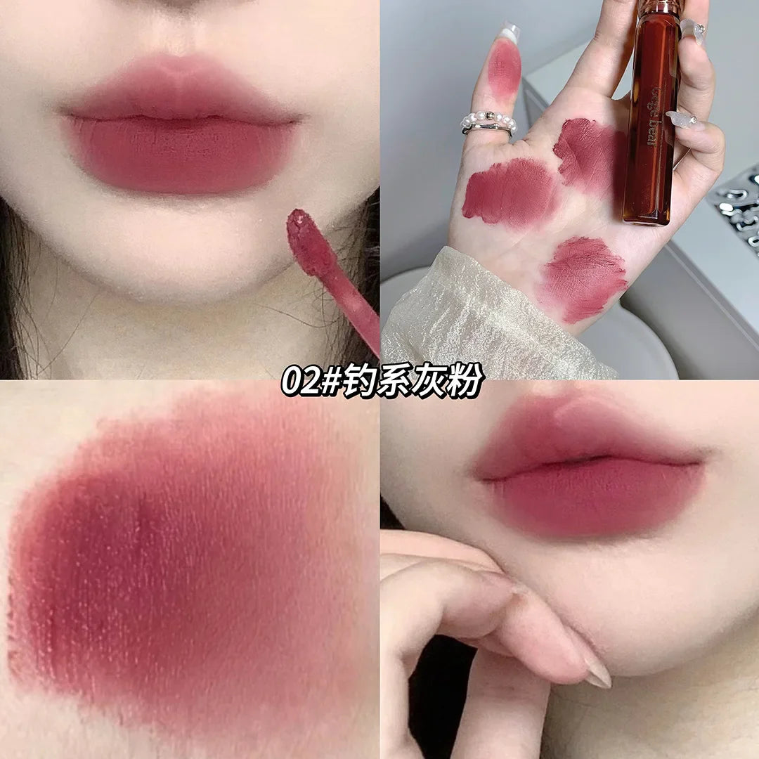 Gege Bear Feather Fog Velvet Lip Stain Affordable Matte Lipstick-9