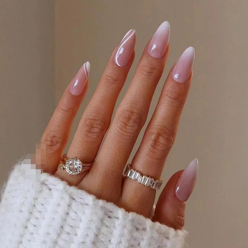 Glamorous Black Almond Stiletto Nails-27