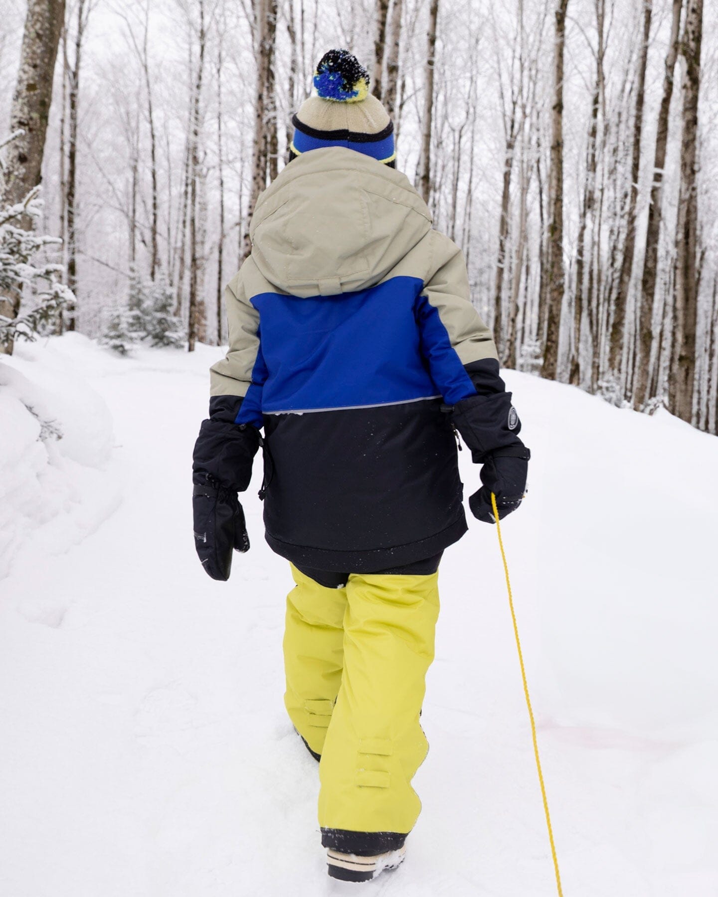 Two-Piece Play Snowsuit Bright Yellow Green-2
