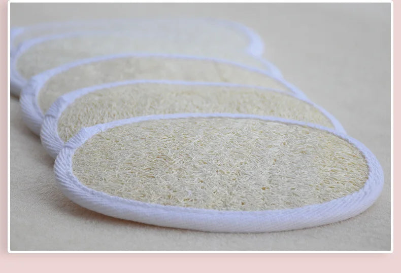 Natural Loofah Body Bath Brush - Reusable Exfoliating Scrubber with Soft Bristles Loofah Sponge for Face And Body Cleaning