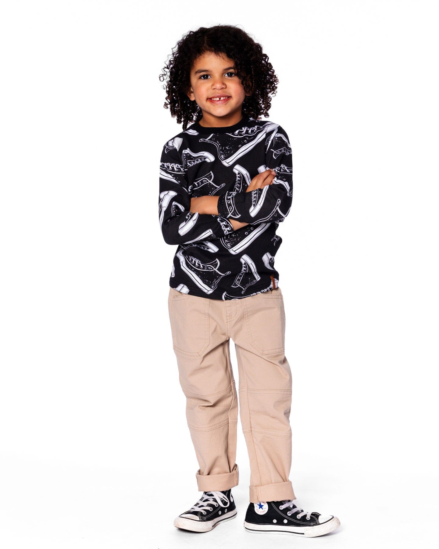 Twill Jogger Pants With Patch Pockets In Beige-1