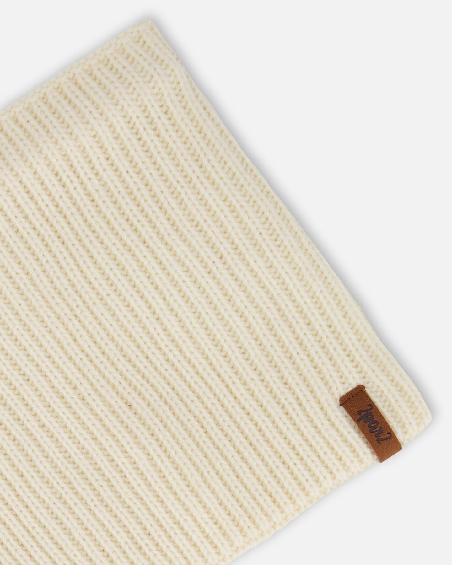 Mid-Season Knit Neck Warmer Light Beige-2