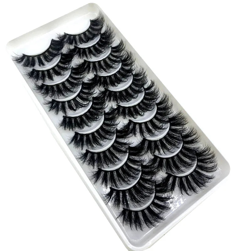 2023 New 10 pairs 3D Mink Eyelashes Natural False Eyelashes Lashes Soft Fake Eyelashes Extension Makeup Tools Wholesale