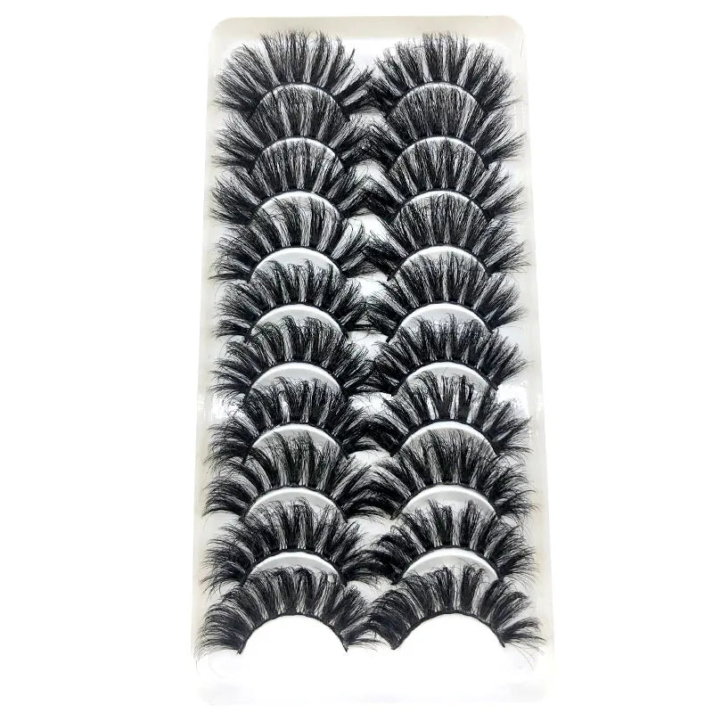 2023 New 10 pairs 3D Mink Eyelashes Natural False Eyelashes Lashes Soft Fake Eyelashes Extension Makeup Tools Wholesale