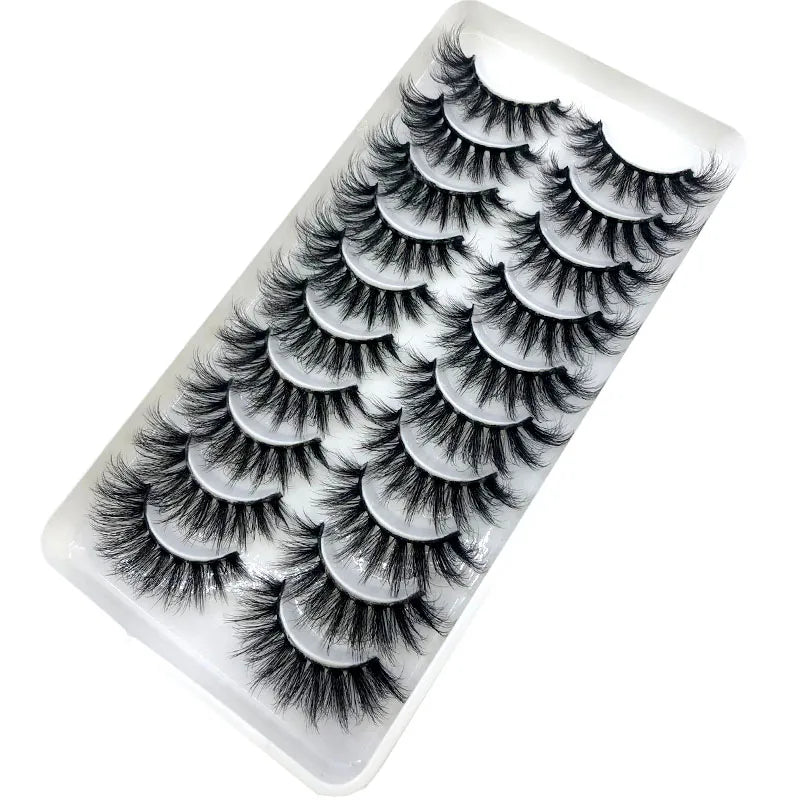 2023 New 10 pairs 3D Mink Eyelashes Natural False Eyelashes Lashes Soft Fake Eyelashes Extension Makeup Tools Wholesale