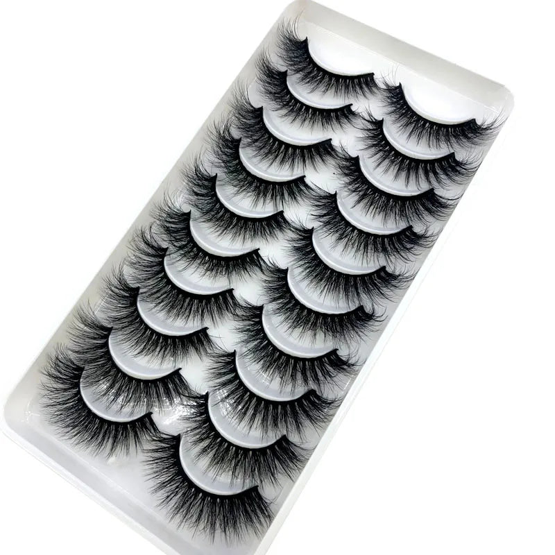 2023 New 10 pairs 3D Mink Eyelashes Natural False Eyelashes Lashes Soft Fake Eyelashes Extension Makeup Tools Wholesale