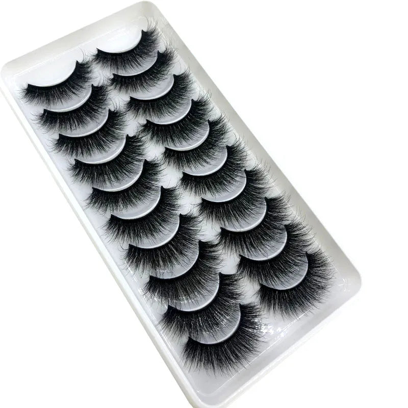 2023 New 10 pairs 3D Mink Eyelashes Natural False Eyelashes Lashes Soft Fake Eyelashes Extension Makeup Tools Wholesale