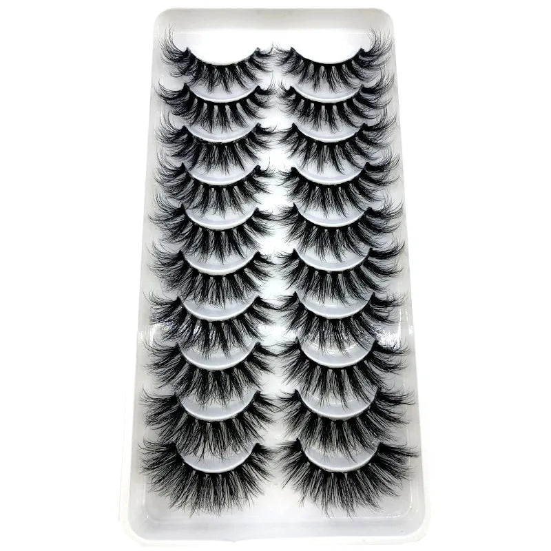 2023 New 10 pairs 3D Mink Eyelashes Natural False Eyelashes Lashes Soft Fake Eyelashes Extension Makeup Tools Wholesale