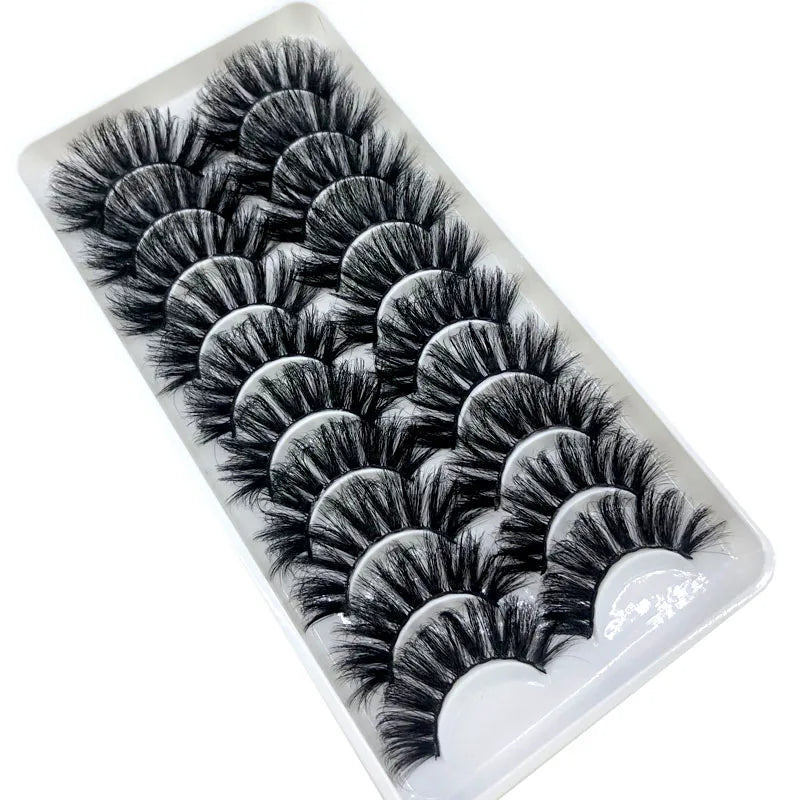 2023 New 10 pairs 3D Mink Eyelashes Natural False Eyelashes Lashes Soft Fake Eyelashes Extension Makeup Tools Wholesale