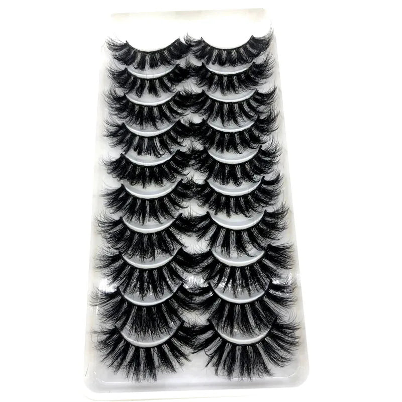 2023 New 10 pairs 3D Mink Eyelashes Natural False Eyelashes Lashes Soft Fake Eyelashes Extension Makeup Tools Wholesale