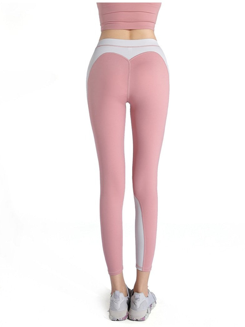 Patchwork Seamless Yoga Pants Fashion High Elastics Hips Lifting Leggings Workout Push Up Running Sports Pants Women Clothing-3