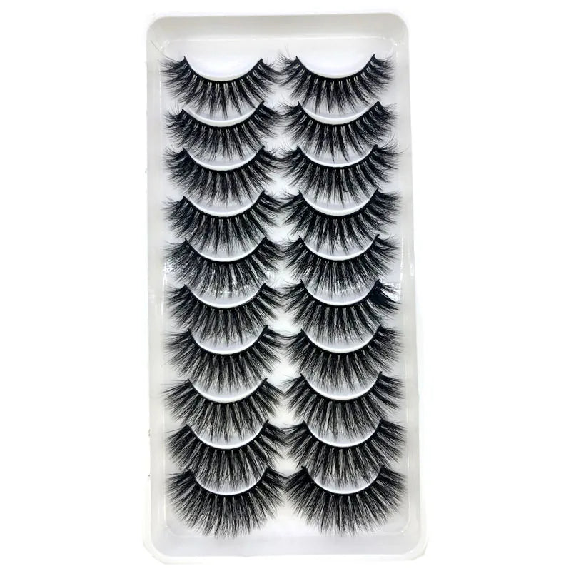 2023 New 10 pairs 3D Mink Eyelashes Natural False Eyelashes Lashes Soft Fake Eyelashes Extension Makeup Tools Wholesale