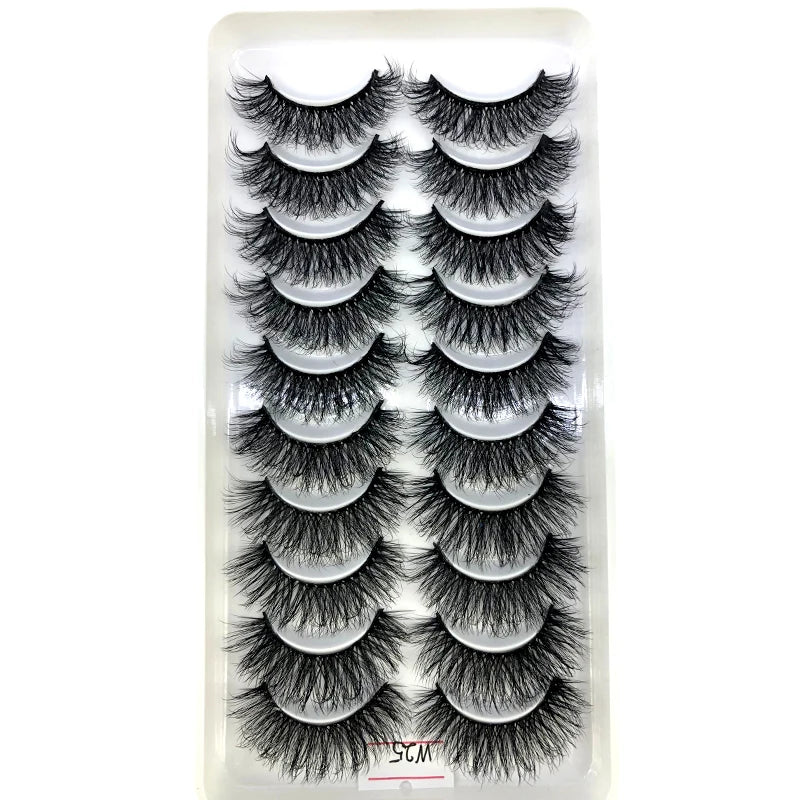 2023 New 10 pairs 3D Mink Eyelashes Natural False Eyelashes Lashes Soft Fake Eyelashes Extension Makeup Tools Wholesale