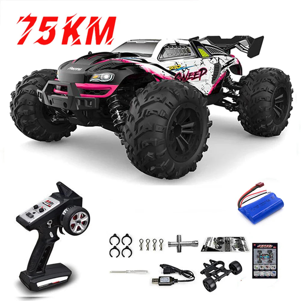High-Speed 1:16 4WD RC Drift Monster Truck with LED for Kids-14