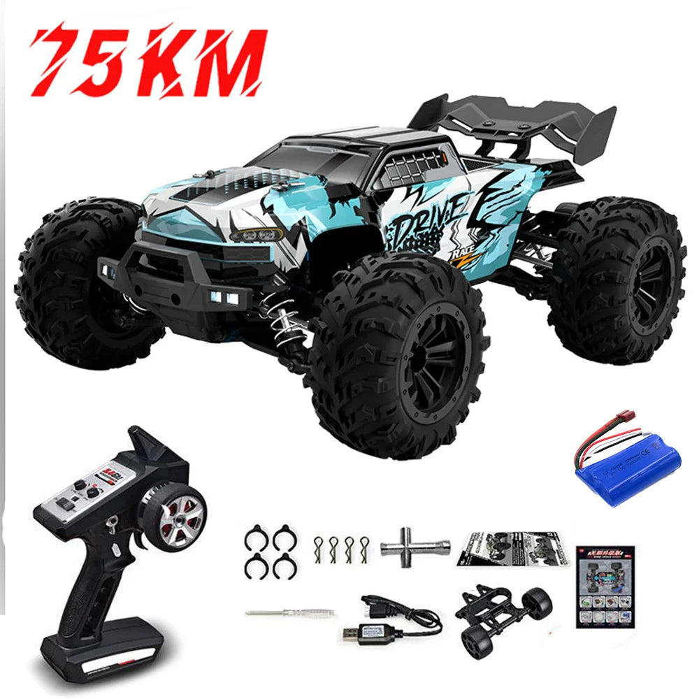 High-Speed 1:16 4WD RC Drift Monster Truck with LED for Kids-8