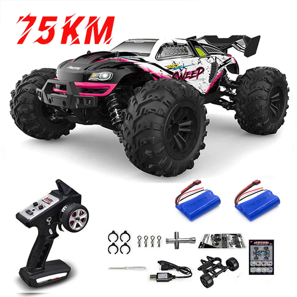 High-Speed 1:16 4WD RC Drift Monster Truck with LED for Kids-13