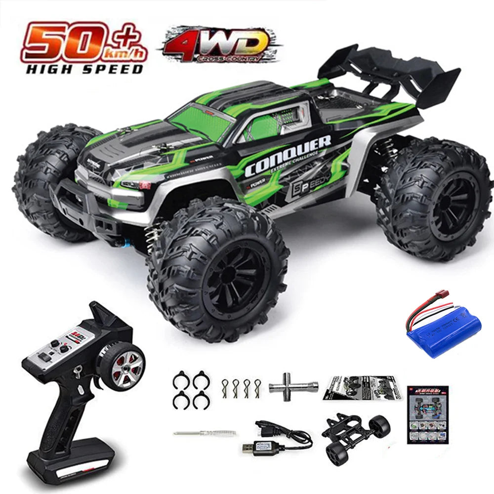 High-Speed 1:16 4WD RC Drift Monster Truck with LED for Kids-12