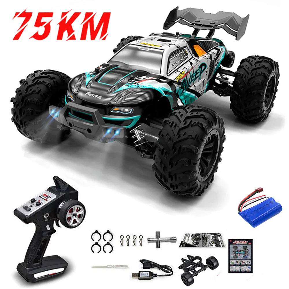 High-Speed 1:16 4WD RC Drift Monster Truck with LED for Kids-16