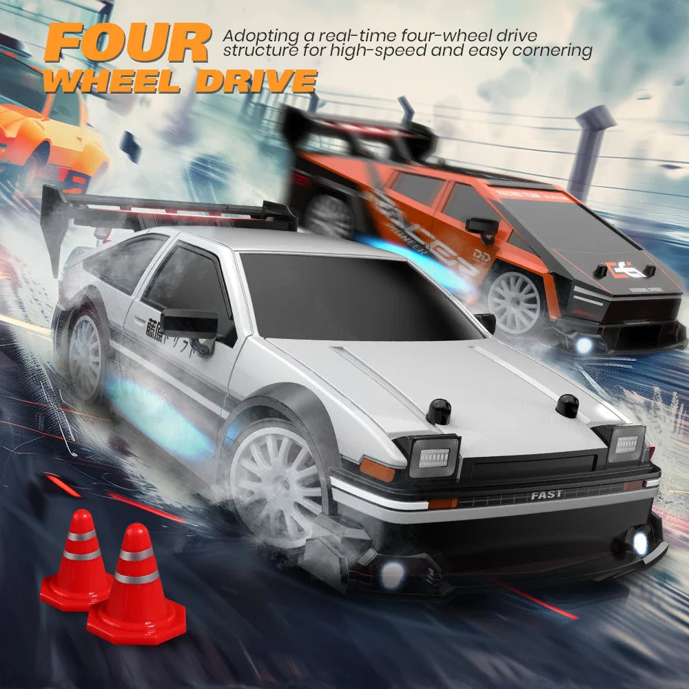 High-Speed 1:24 RC Mustang Drift Car with Remote & Replaceable Tires-3