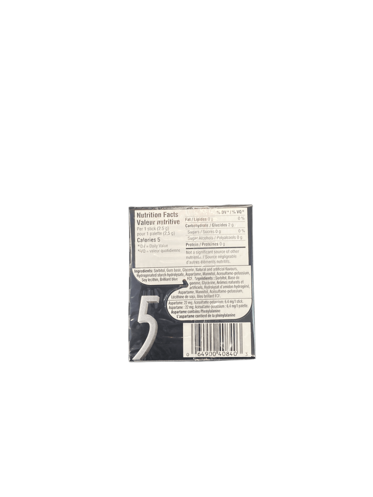 5 Gum Peppermint 15 Sticks - Canadian Edition