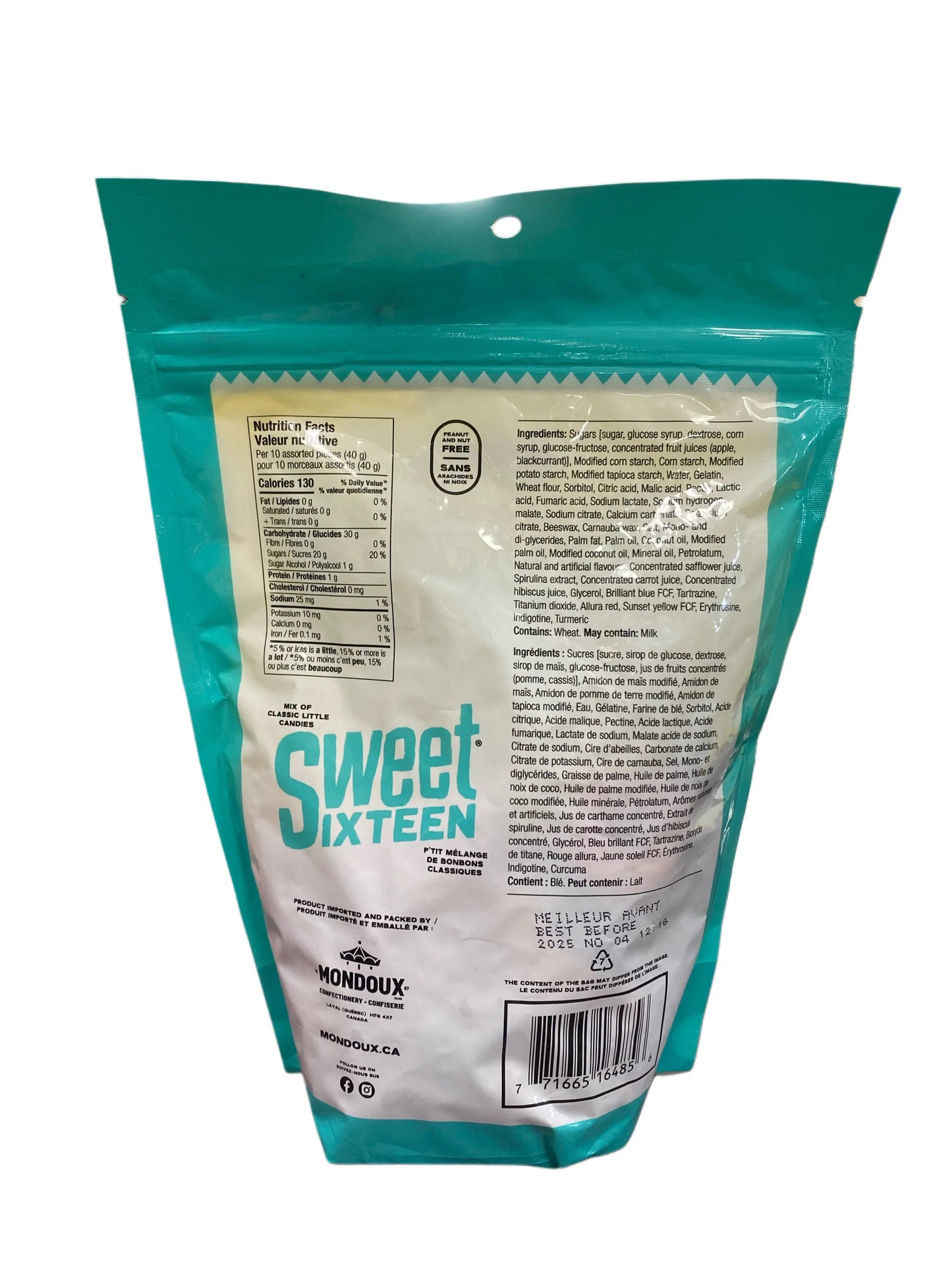 Sweet Sixteen Original 400G - Canadian Edition