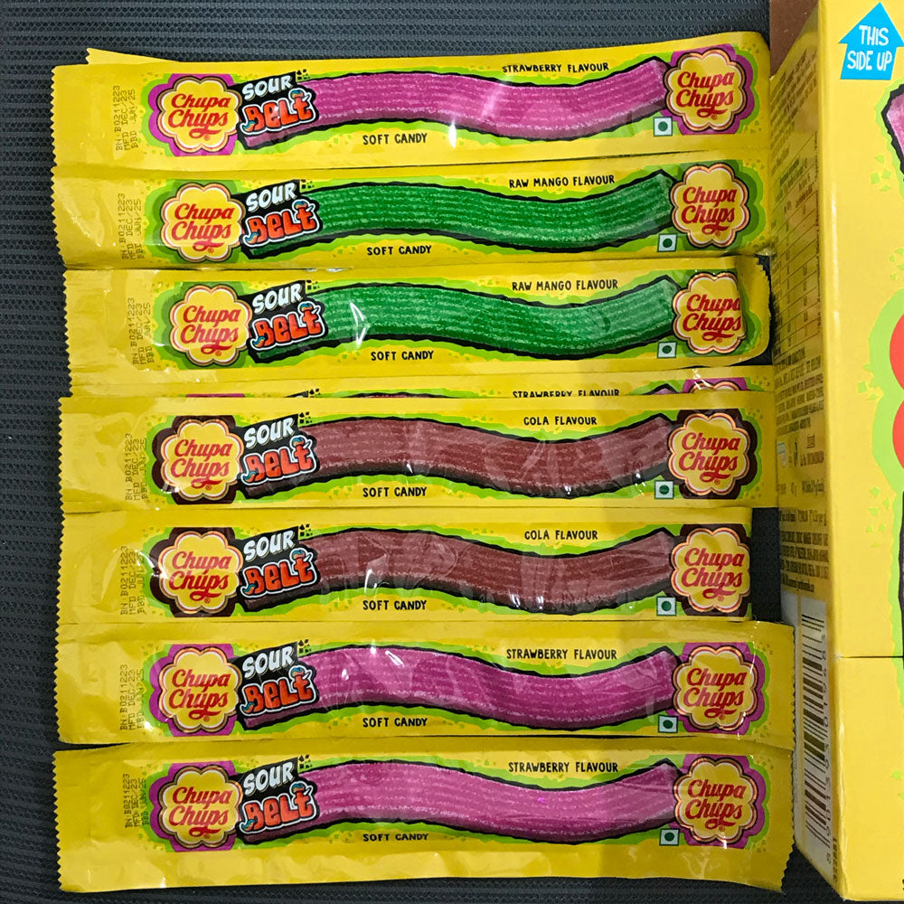 Chupa Chups Suar Belts Soft Candy - Strawberry, Cola & Raw Mango-2