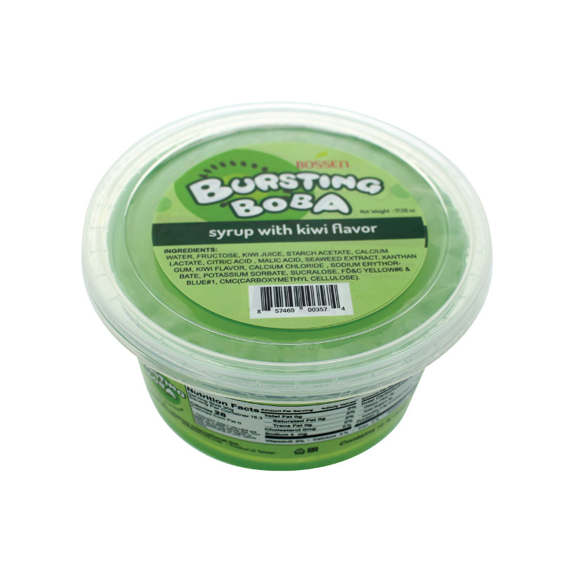 Kiwi Bursting Boba® | Popping Boba | 490g Mini Tub | 6 Mini Tubs Per Case | 90 Cases Per Pallet-0