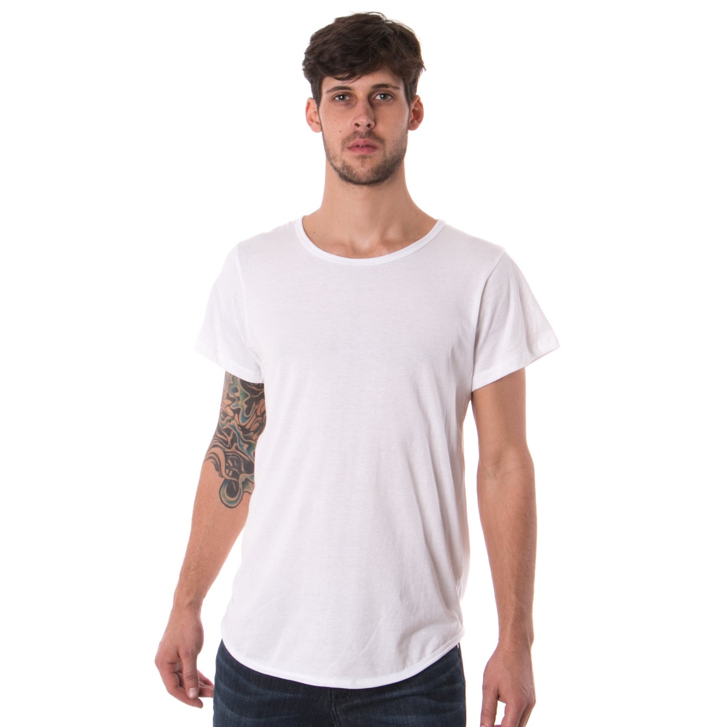 3011 - CLOSEOUT Unisex Curved Hem Tee-0