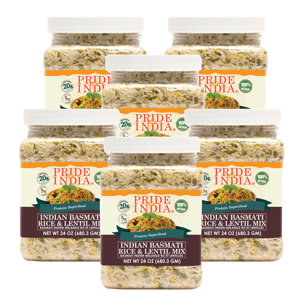 Indian White Basmati Rice & Lentil Kitchari Mix - Protein Superfood Jar-3