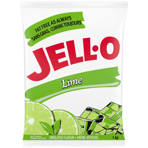 Lime - JELL-O Gelatin - Jelly Powder - Dessert Mix - 2 x 1kg/Case-0