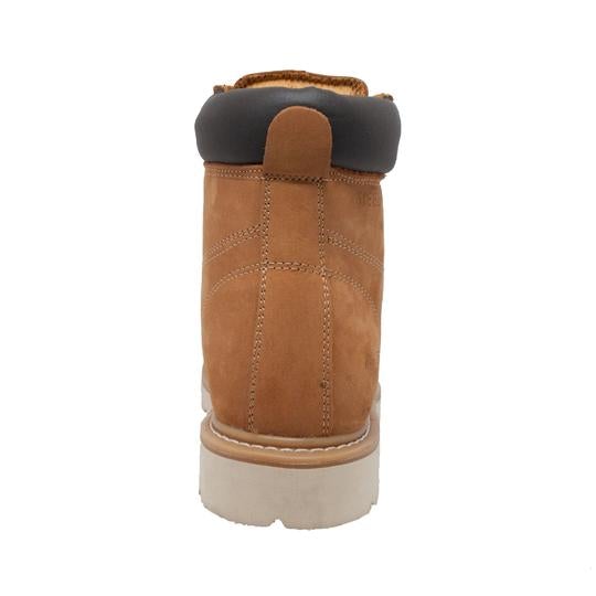 Men's Steel Toe Work Boot Tan Leather Boots-2