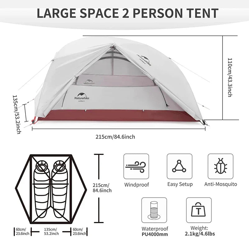Star River 2-Person Ultralight Waterproof Camping Tent-4