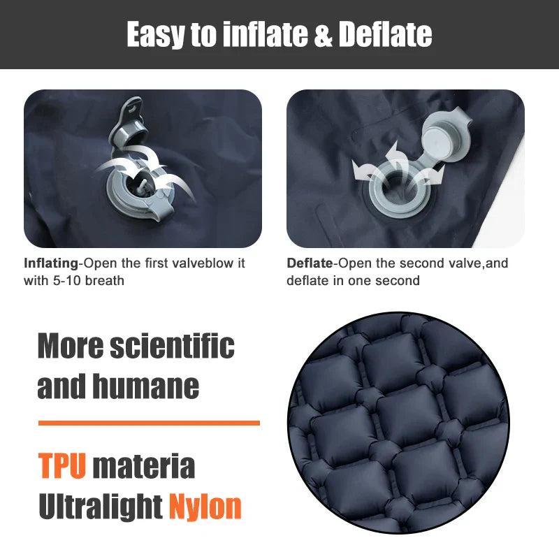 Ultralight Outdoor Camping Air Mattress with Pillow-2