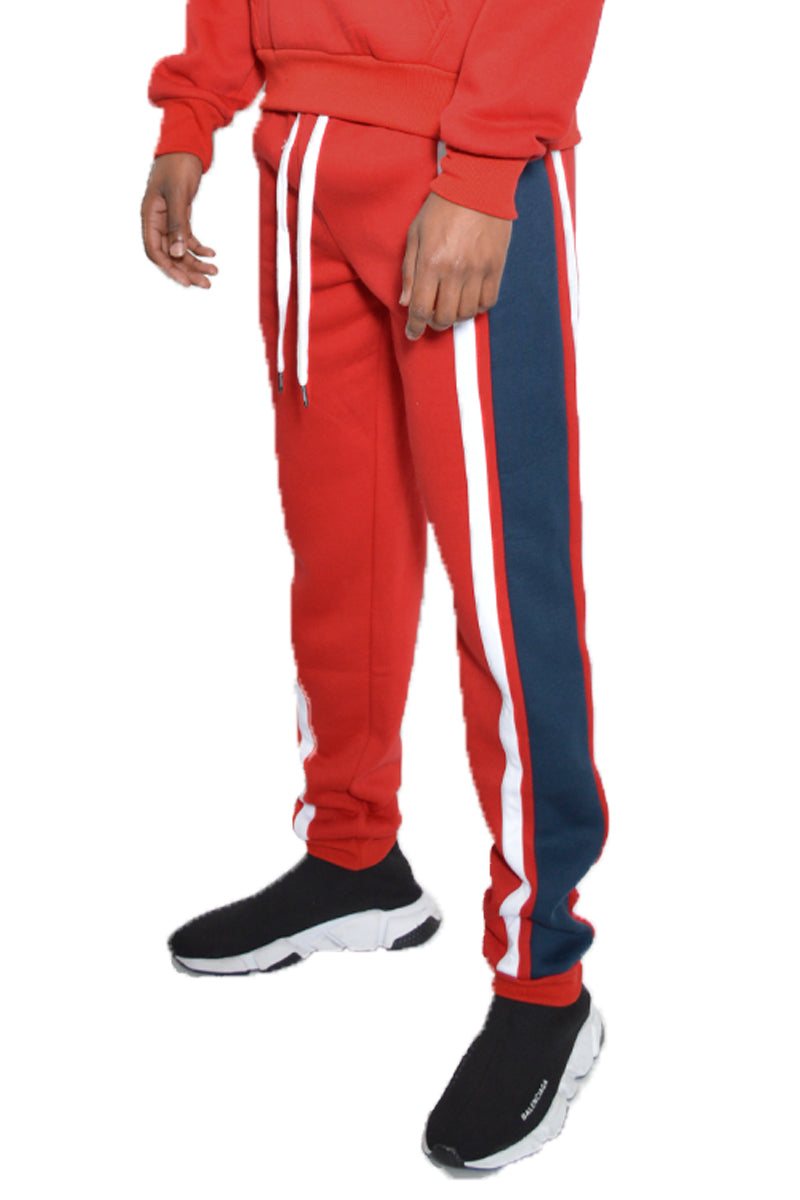 Tripe Cotton Sweat Pants-6